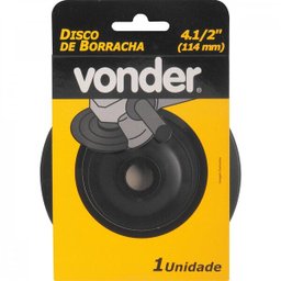 Disco de borracha para lixadeira 4.1/2" flexível perfil baixo Vonder - 2