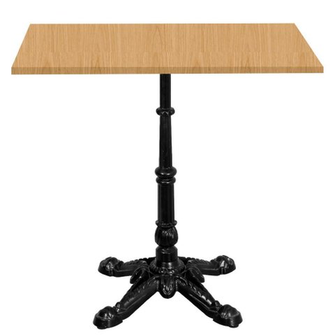 Base de Mesa Apus em Ferro Preto 75 Cm (alt) Tampo Mdp Quadrado Samba 80cm (larg) X 2,5cm Alt