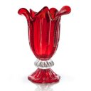 Ver imagem 1 de Vaso Com Base Em Cristal Murano Vermelho São Marcos