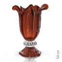 Ver imagem 2 de Vaso Com Base Em Cristal Murano Vermelho São Marcos