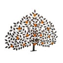 Ver imagem 1 de Arvore De Ferro Metal e Lata Decoração Interna e Externa - Laranja