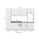 Ver imagem 2 de Cozinha Modulada Celeste Kappesberg 100% Mdf Branco 300cm