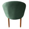 Kit 04 Cadeiras de Jantar Estofada Confortavel Tecido Suede Pés Palitos Visammer - Verde - 4
