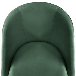 Kit 04 Cadeiras de Jantar Estofada Confortavel Tecido Suede Pés Palitos Visammer - Verde - 6