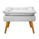 Ver imagem 4 de Poltrona com Puff Opala Palito Mel Suede Branco - Doce Sonho Móveis