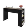 Bancada Cozinha Americana Gourmet com Prateleiras Netmobil - Preto/nogal - 5