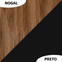 Bancada Cozinha Americana Gourmet com Prateleiras Netmobil - Preto/nogal - 8