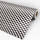 Ver imagem 3 de Papel de Parede Adesivo Xadrez Preto e Branco - 017