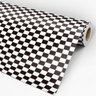 Papel de Parede Adesivo Xadrez Preto e Branco - 016 - 3