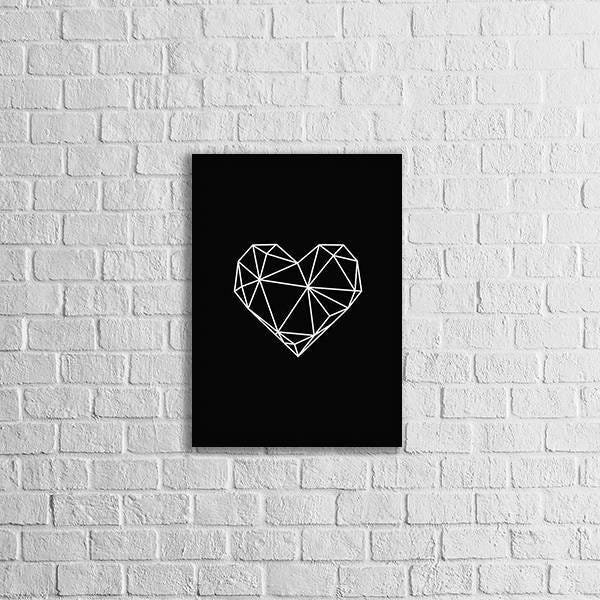Quadro Decorativo Coração Geométrico - 1