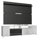 Ver imagem 6 de Rack Madesa Cancun e Painel para Tv até 65 Polegadas - Branco/preto/preto