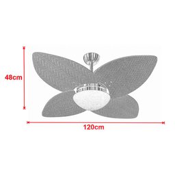 Ventilador de Teto Volare Dourado VD42 Dunamis Palmae 4 Pás Natural - 127v - 3
