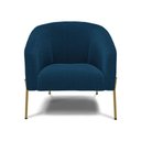 Ver imagem 3 de Cadeira Sala de Jantar Pé Ferro Dourado Kit 2 Stella Bouclê D03 - D'Rossi Cor Azul