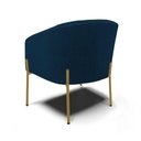 Ver imagem 4 de Cadeira Sala de Jantar Pé Ferro Dourado Kit 2 Stella Bouclê D03 - D'Rossi Cor Azul