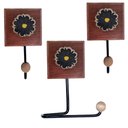 Ver imagem 5 de Kit Banheiro com 2 Toalheiros + Porta Papel Higiênico + Toalheiro Rustico Artesanal Flores