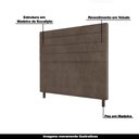 Ver imagem 2 de Cabeceira Decorativa Bacoli King 193cm Veludo Marrom - Gran Belo