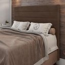 Ver imagem 5 de Cabeceira Decorativa Bacoli King 193cm Veludo Marrom - Gran Belo