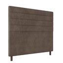 Ver imagem 1 de Cabeceira Decorativa Bacoli King 193cm Veludo Marrom - Gran Belo