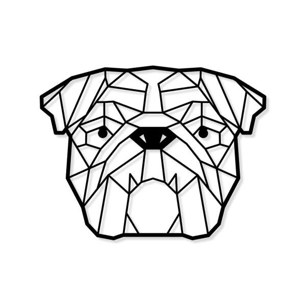 Painel Decorativo Animal Cachorro Buldogue Inglês - 080 - 1