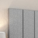Ver imagem 3 de Cabeceira Suspensa Decoração Quarto Cama Casal Queen 1,60 Luana - Linho Cinza - Lojas RPM