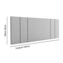 Ver imagem 5 de Cabeceira Suspensa Decoração Quarto Cama Casal Queen 1,60 Luana - Linho Cinza - Lojas RPM