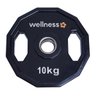 Anilha Poliuretano Furação Olímpica 12 Faces com Pegada 10kg Wellness - Wk016 Wk016 - 1