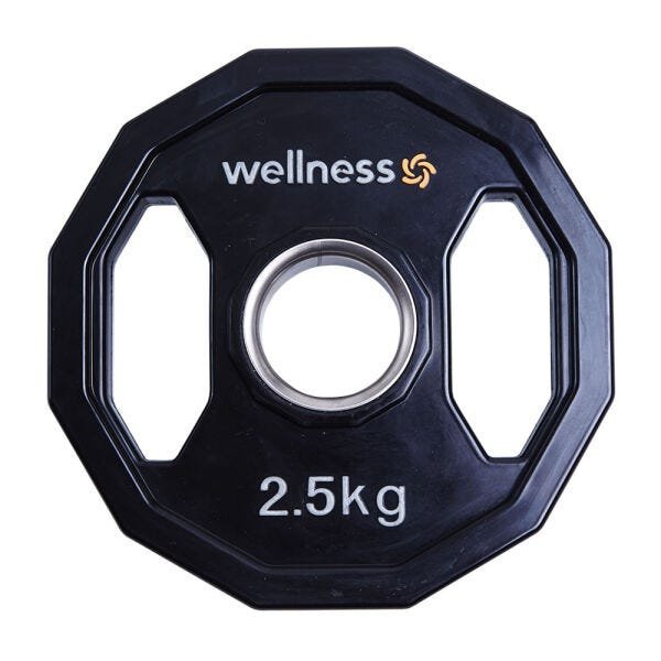 Anilha Poliuretano Furacão Olímpica 12 Faces com Pegada 2,50kg Wellness - WK017 WK017 - 1