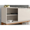 Ver imagem 4 de Rack Bancada P/ Tv até 45 Pol Mondrian 1.36 C/ 1 Porta e 2 Nichos 136cm Off White Mr/freijo -