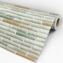 Ver imagem 3 de Papel de Parede Adesivo Tijolo Mesclado Verde - 007