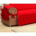 Ver imagem 2 de Capa Protetora de Sofa Microfibra 02 e 03 Lugares Vermelho