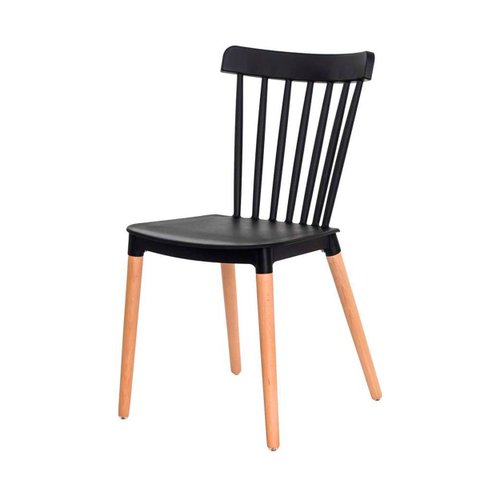 Cadeira Paris Preto Polipropileno Sala de Estar Jantar Mesa de Jantar Área de Lazer Recepção