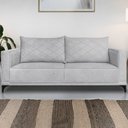 Ver imagem 2 de Sofa Nori 3 Lugares Pes de Ferro 220cm Linho Boucle 3302 Ezz