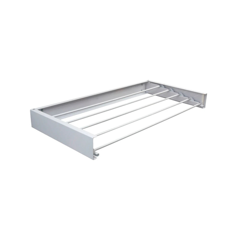 Varal Mágico Retrátil Oculto 6 Varetas 104cm Parede Branco