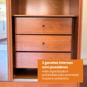 Ver imagem 7 de Guarda Roupa Mali 2 Portas de Correr 100 MDF - Móveis Europa