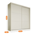 Ver imagem 2 de Guarda Roupa Mali 2 Portas de Correr 100 MDF - Móveis Europa