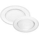 Ver imagem 1 de Conjunto Sousplat e Prato Raso 28cm em Cristal Pearl Wolff T