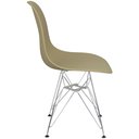 Ver imagem 4 de Kit 2 Cadeiras Charles Eames Eiffel Base Metal Cromado Bege