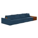 Ver imagem 1 de Sofá Ilha 4 Lugares Living 432cm Modulado para Sala Lary Veludo Azul Marinho K01 - D'Rossi