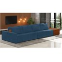 Ver imagem 2 de Sofá Ilha 4 Lugares Living 432cm Modulado para Sala Lary Veludo Azul Marinho K01 - D'Rossi