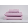Lençol Cama Box Casal 200 Fios 3 Peças Conjunto 100% Algodão:rosa - 1