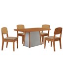 Ver imagem 2 de Mesa de Jantar Diane 120cm Tampo Mdf Laminado com 4 Cadeiras Copper Premium Moderna Mobília