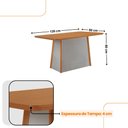 Ver imagem 4 de Mesa de Jantar Diane 120cm Tampo Mdf Laminado com 4 Cadeiras Copper Premium Moderna Mobília