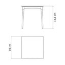 Ver imagem 2 de Mesa Tramontina Diana em Polipropileno Branco 70cm Pernas de Madeira