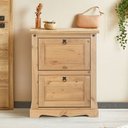 Ver imagem 1 de Sapateira Madeira 2 Portas Basculantes 10 Pares Rústico Idimex