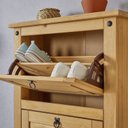 Ver imagem 7 de Sapateira Madeira 2 Portas Basculantes 10 Pares Rústico Idimex