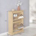 Ver imagem 3 de Sapateira Madeira 2 Portas Basculantes 10 Pares Rústico Idimex