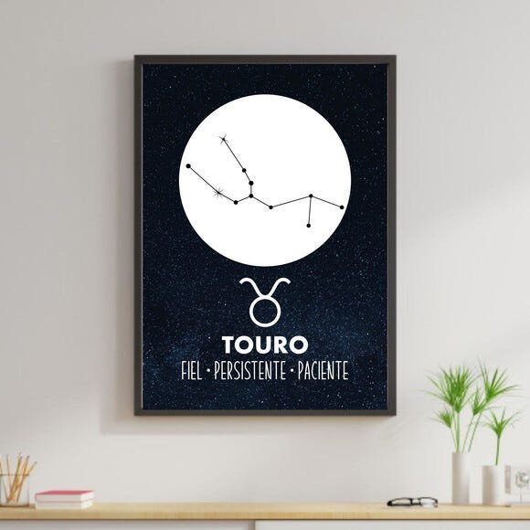 Quadro Decorativo Coleção Signos - Touro - 1