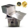 Caixa De Gordura Aço Inox 30X30X25 Com Cesto - Aisi 304 - 1