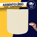 Ver imagem 1 de Assento Tampa Vaso Sanitário Lírio Fiori Almofadado Bege Durín