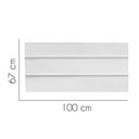 Ver imagem 4 de Painel Estofado Luxo Argentina Solteiro Madeira Maciça Corino Branco Gat Magazine 100cm